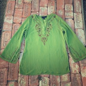 Boho tunic top with embroidered details